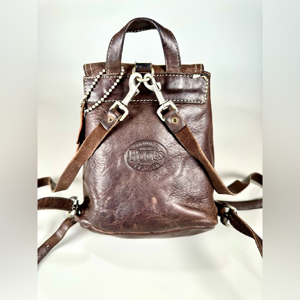 Roots Women’s Vintage Genuine Leather Mini Backpack - Picture 3 of 12